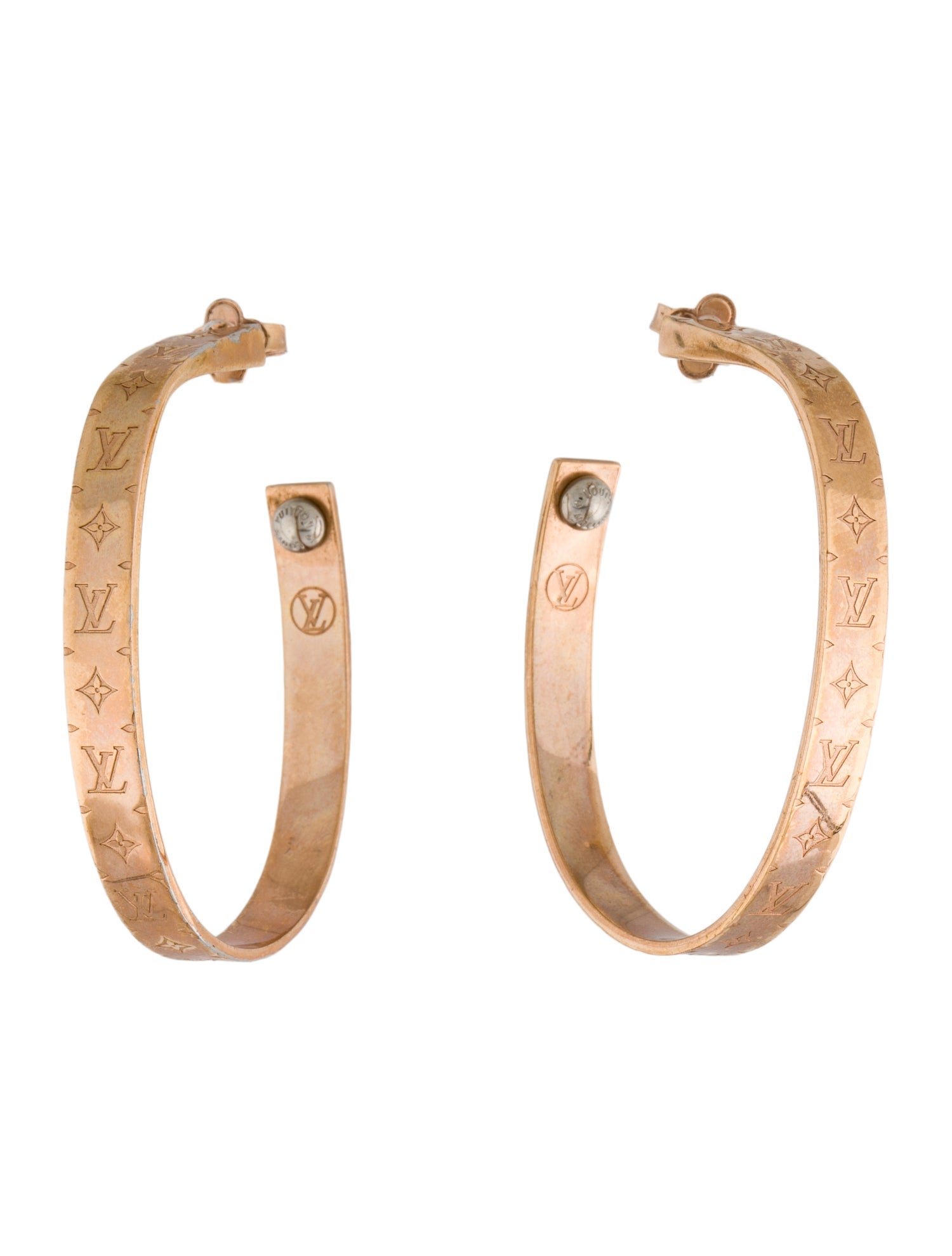 Louis Vuitton Nanogram Hoop Earrings