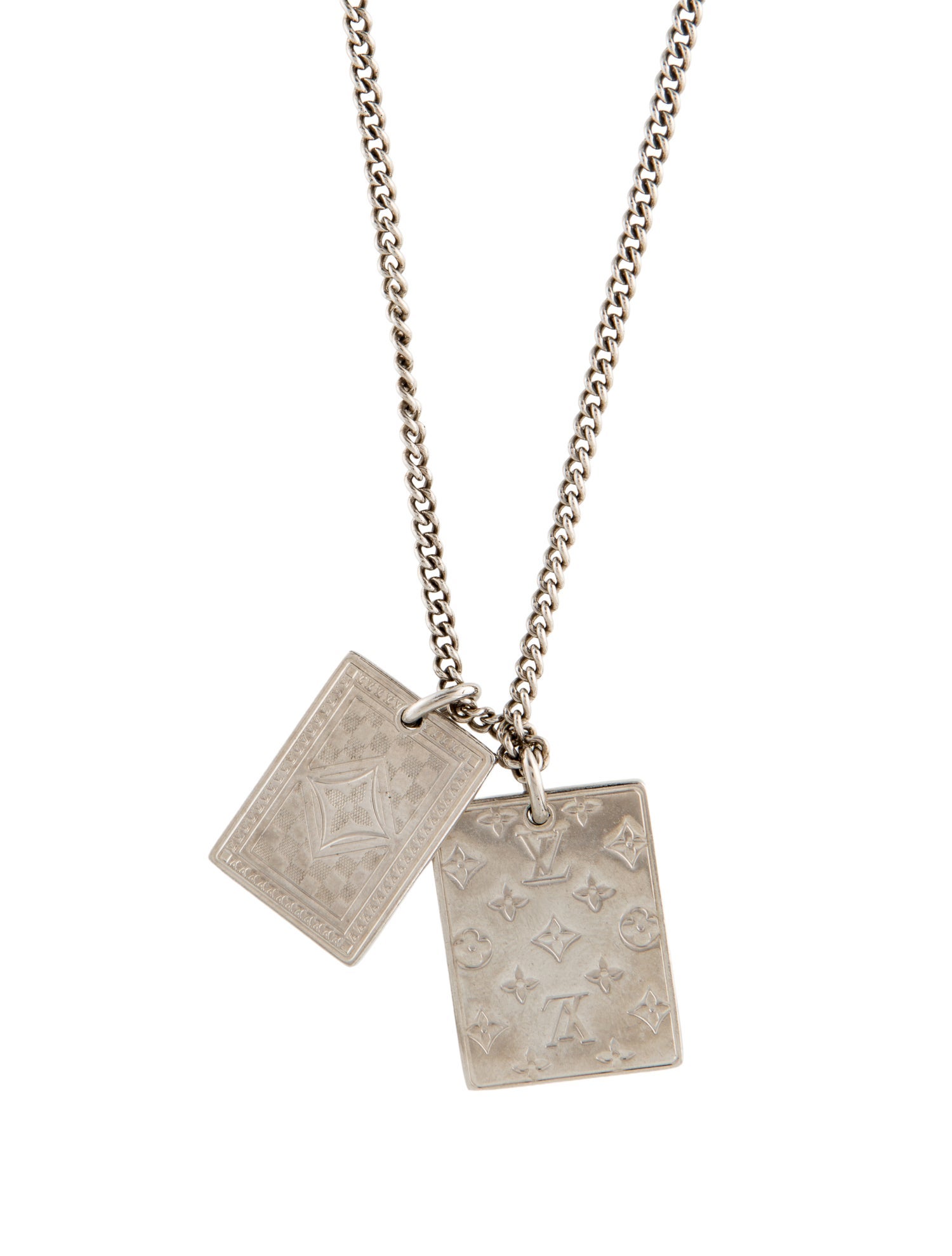 Louis Vuitton Gambling Plate Pendant Necklace