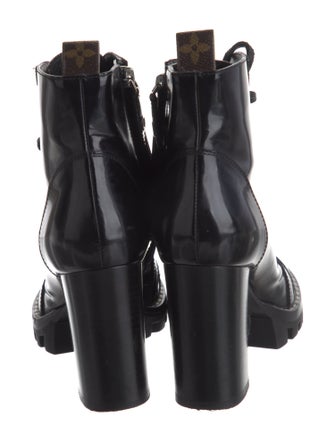 Louis Vuitton Patent Leather Lace-Up Boots