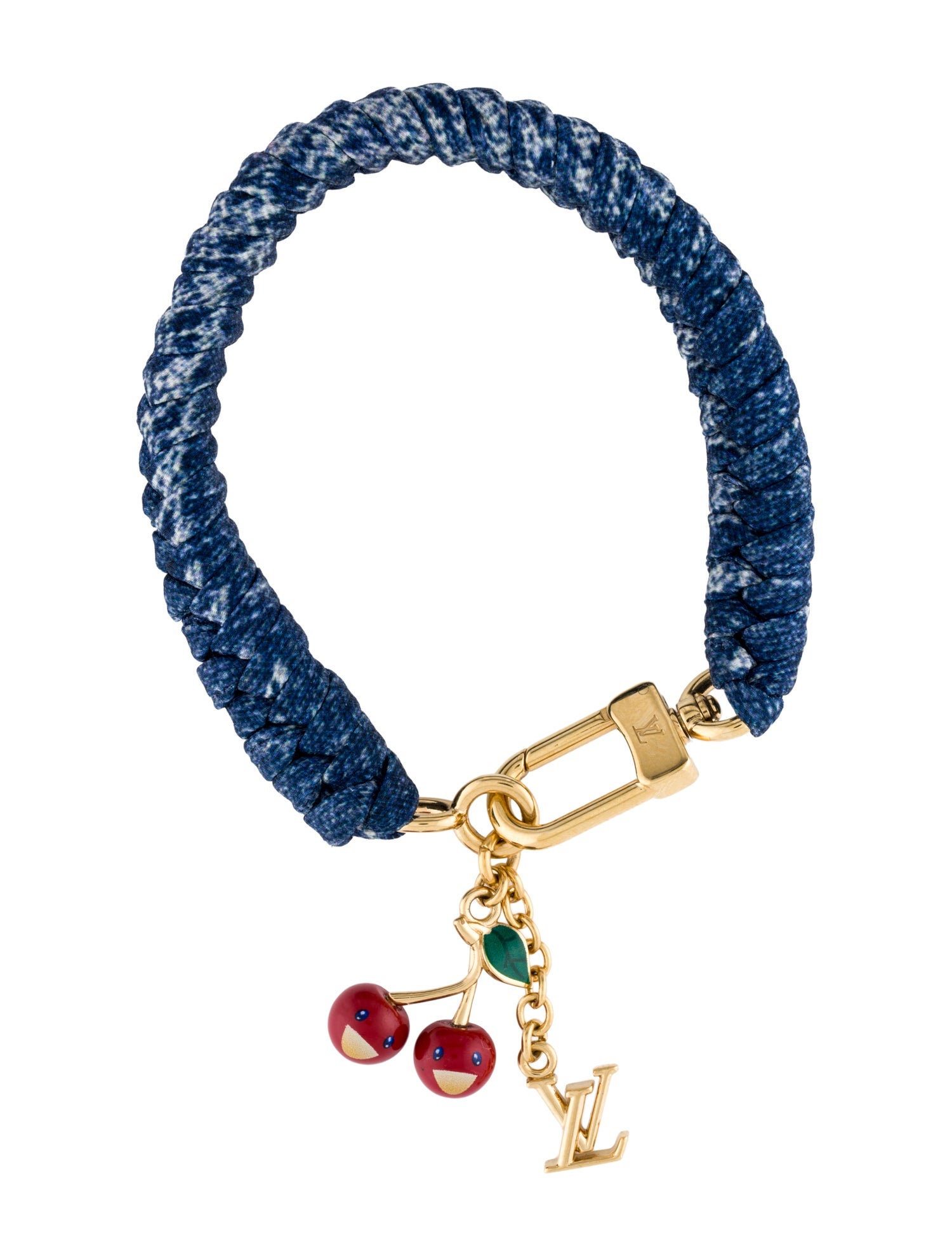 Louis Vuitton X TM Cord & Enamel Charm Bracelet