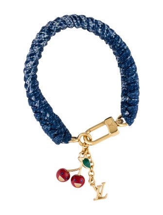 Louis Vuitton X TM Cord & Enamel Charm Bracelet