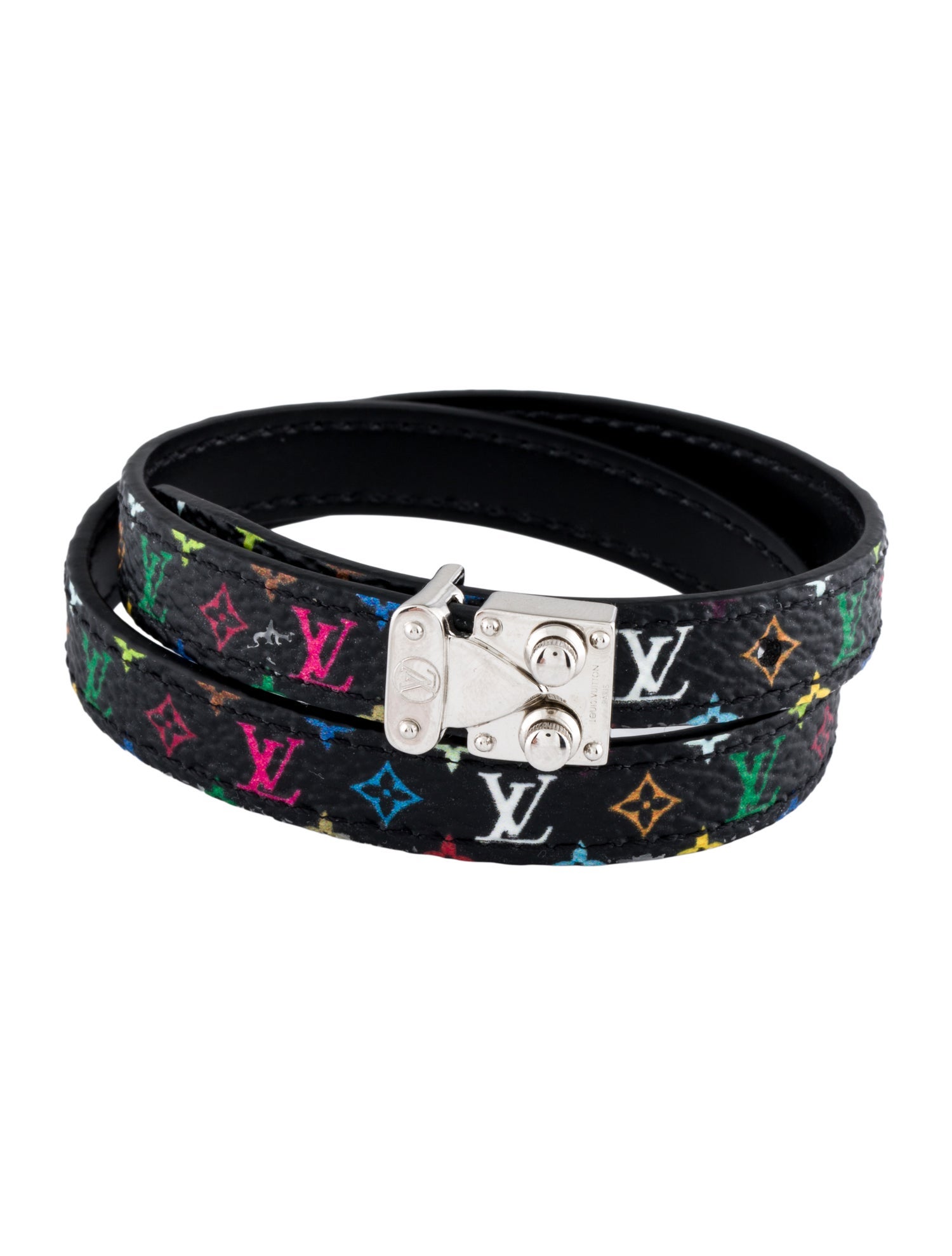 Louis Vuitton X Murakami Canvas & Leather Signature Wrap Bracelet