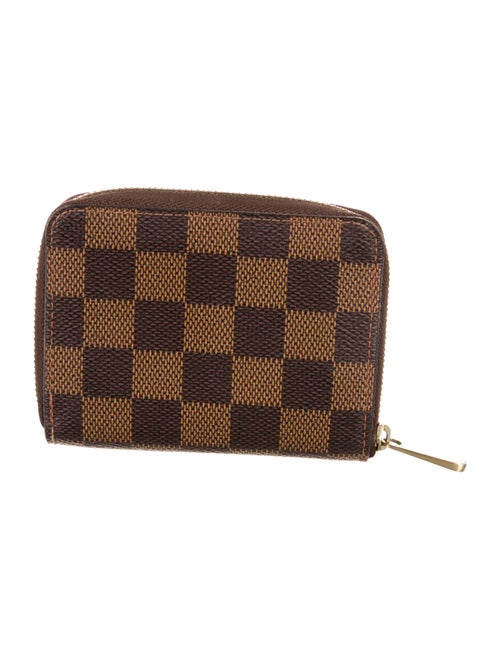 Louis Vuitton Damier Ebene Pattern Coated Canvas Zippy Coin Purse