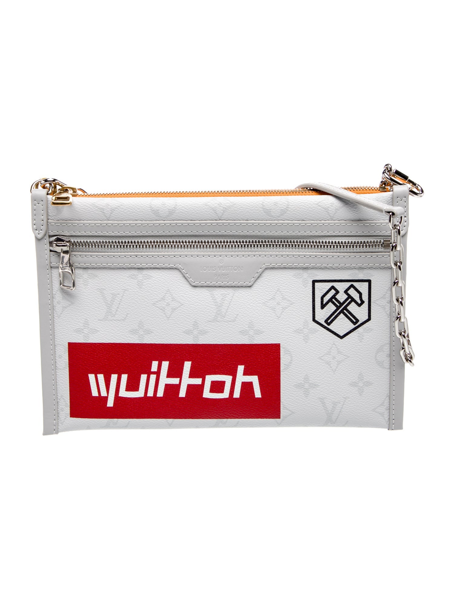 Louis Vuitton LV Monogram Limited Edition Double Flat Logo Story Messenger