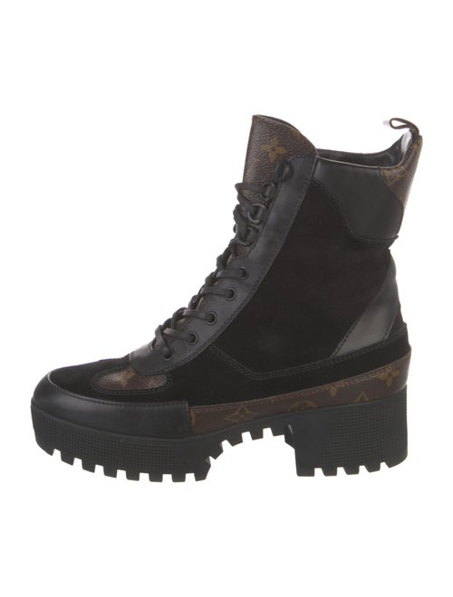 Louis Vuitton LV Monogram Suede Combat Boots