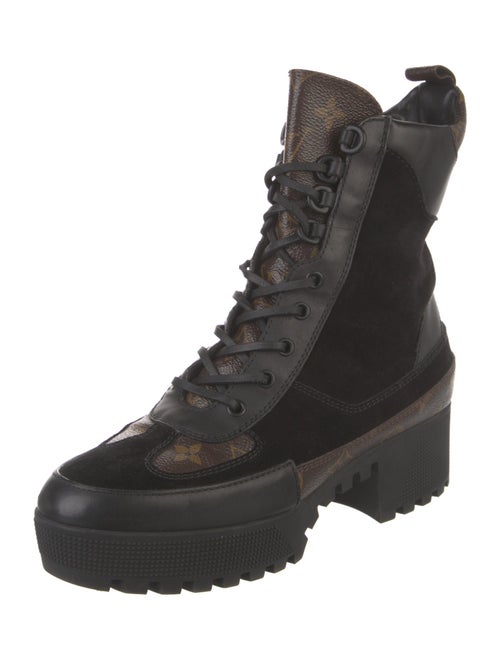 Louis Vuitton LV Monogram Suede Combat Boots