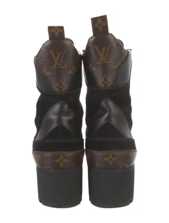 Louis Vuitton LV Monogram Suede Combat Boots
