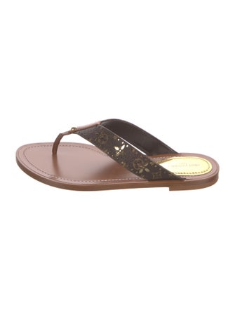 Louis Vuitton LV Monogram Lasercut Accents Flip Flops