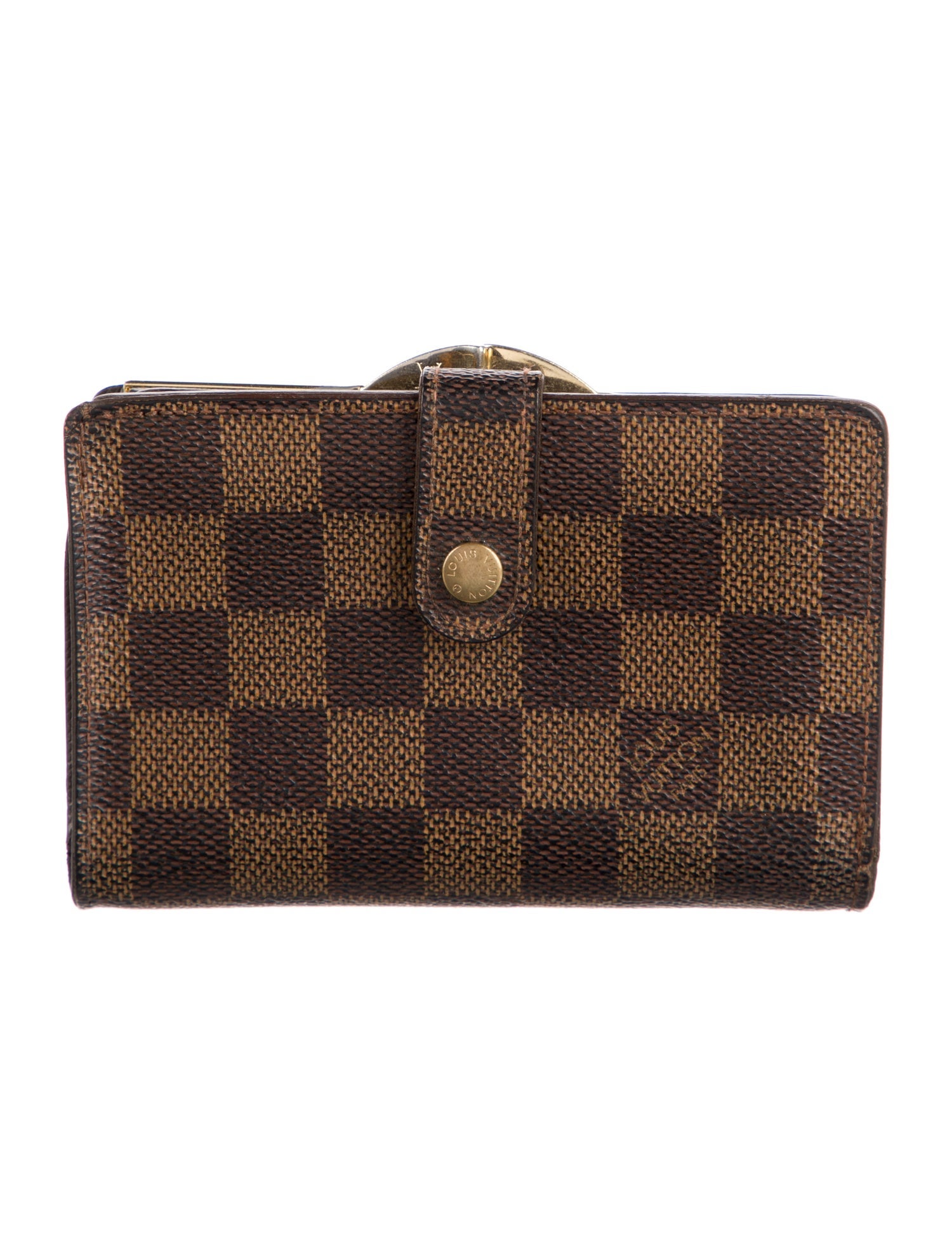 Louis Vuitton 1999 Damier Ebene Pattern French Purse