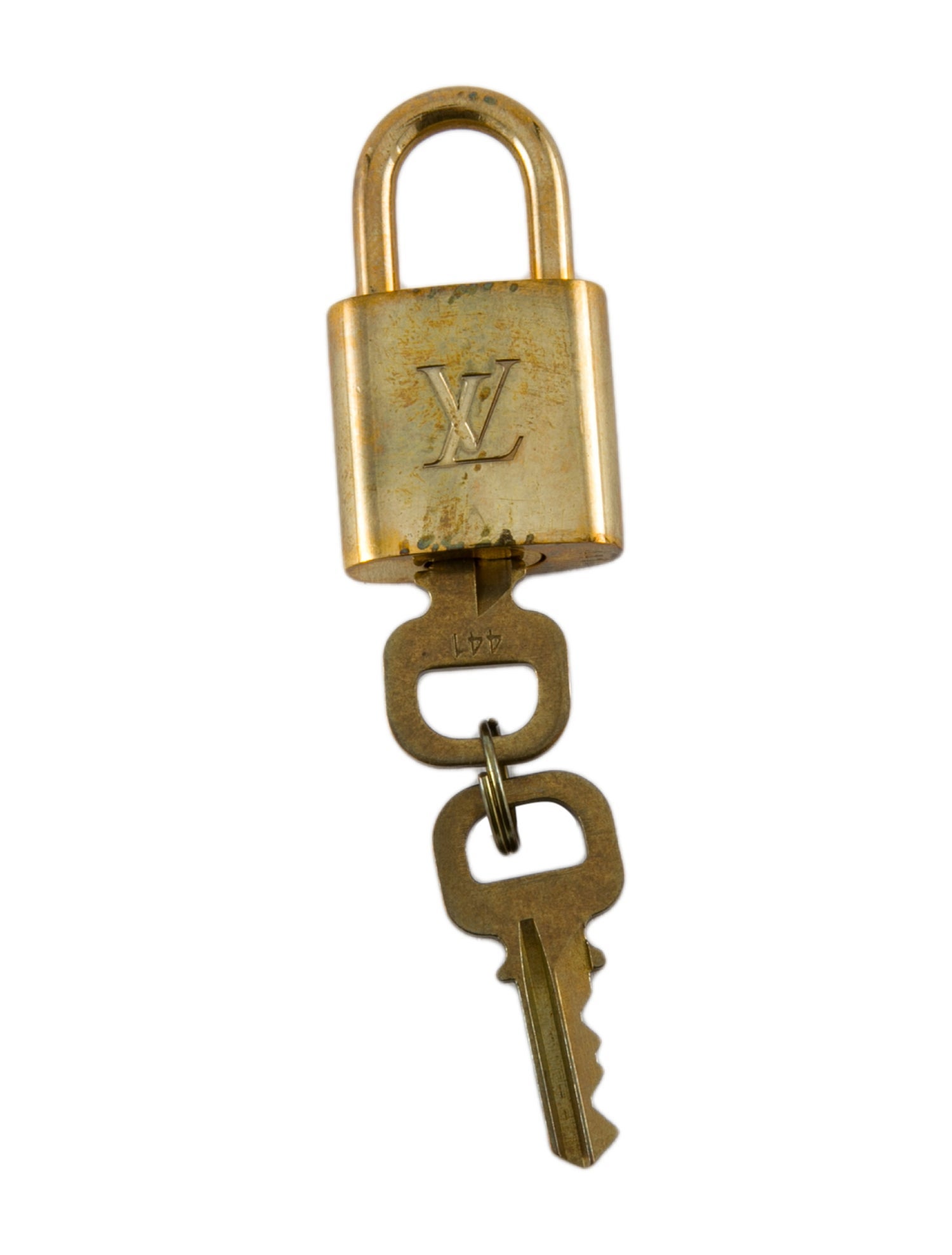 Louis Vuitton Brass Key and Lock Set
