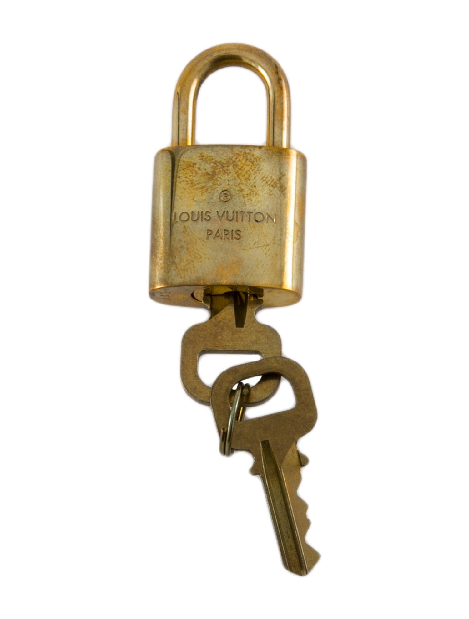 Louis Vuitton Brass Key and Lock Set