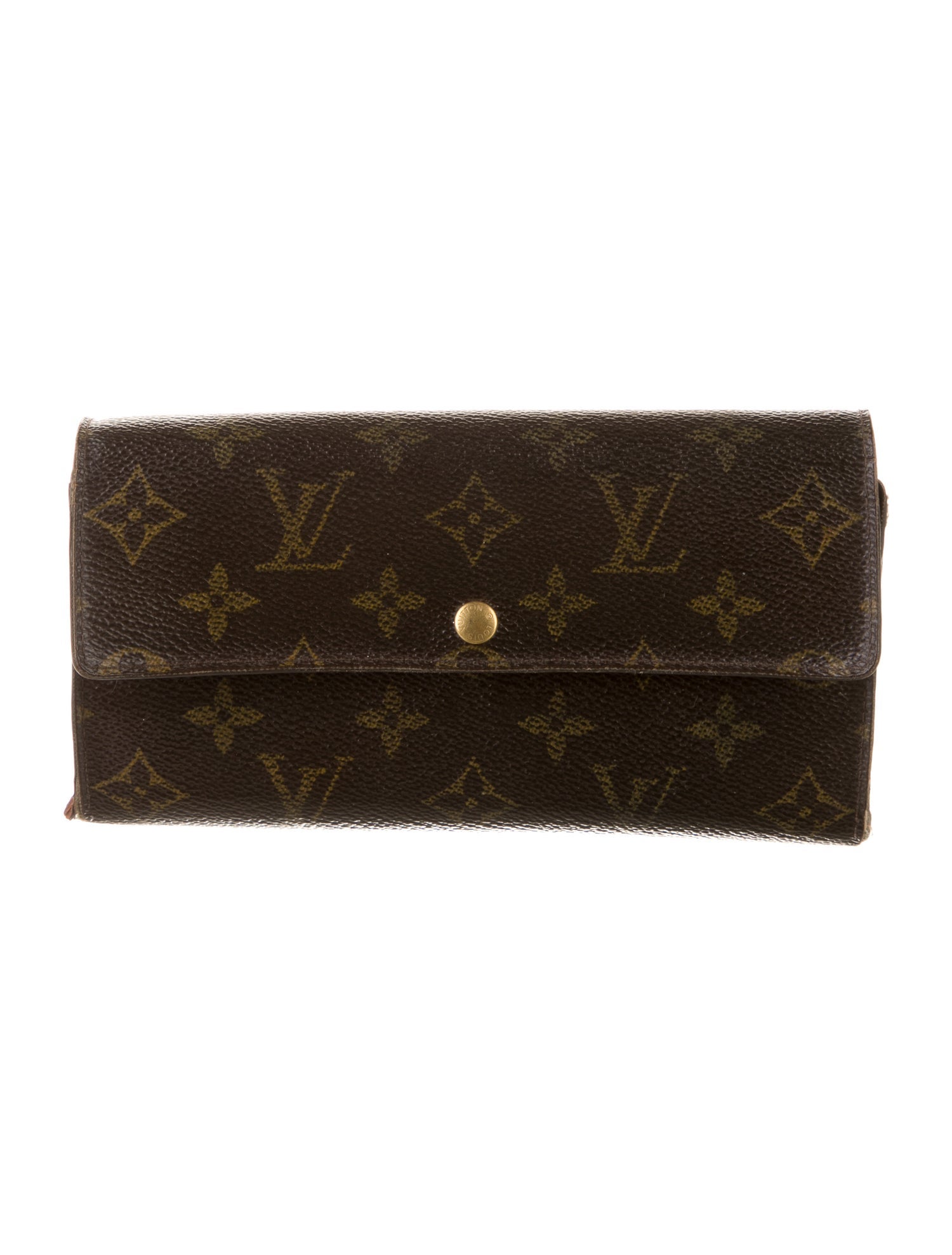 Louis Vuitton LV Monogram Coated Canvas Sarah Wallet