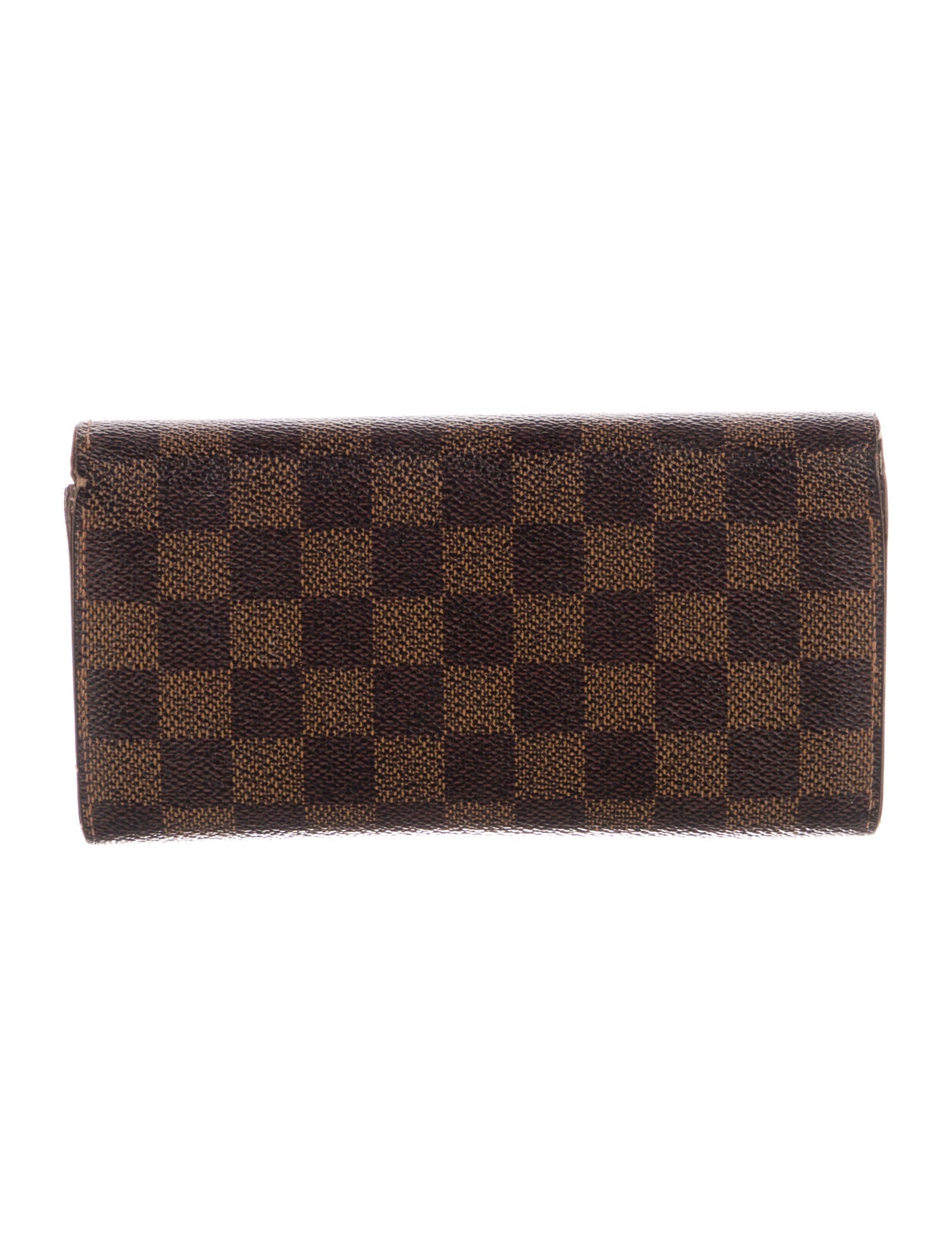 Louis Vuitton Damier Ebene Pattern Coated Canvas Sarah Wallet