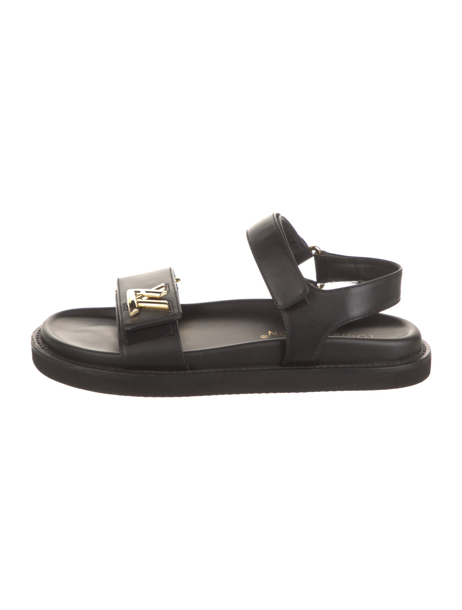 Louis Vuitton LV Monogram Leather Slingback Sandals