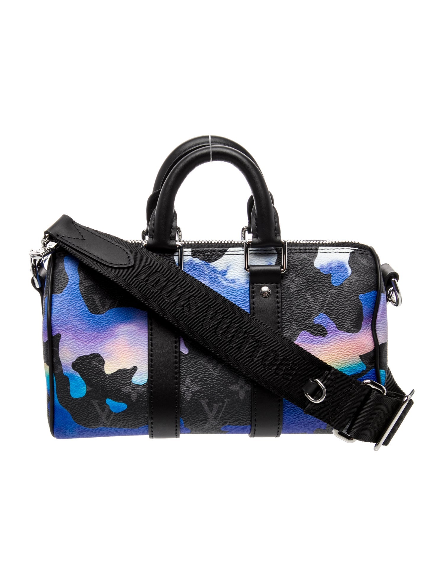 Louis Vuitton Monogram Eclipse Sunset Keepall Bandouliere 25