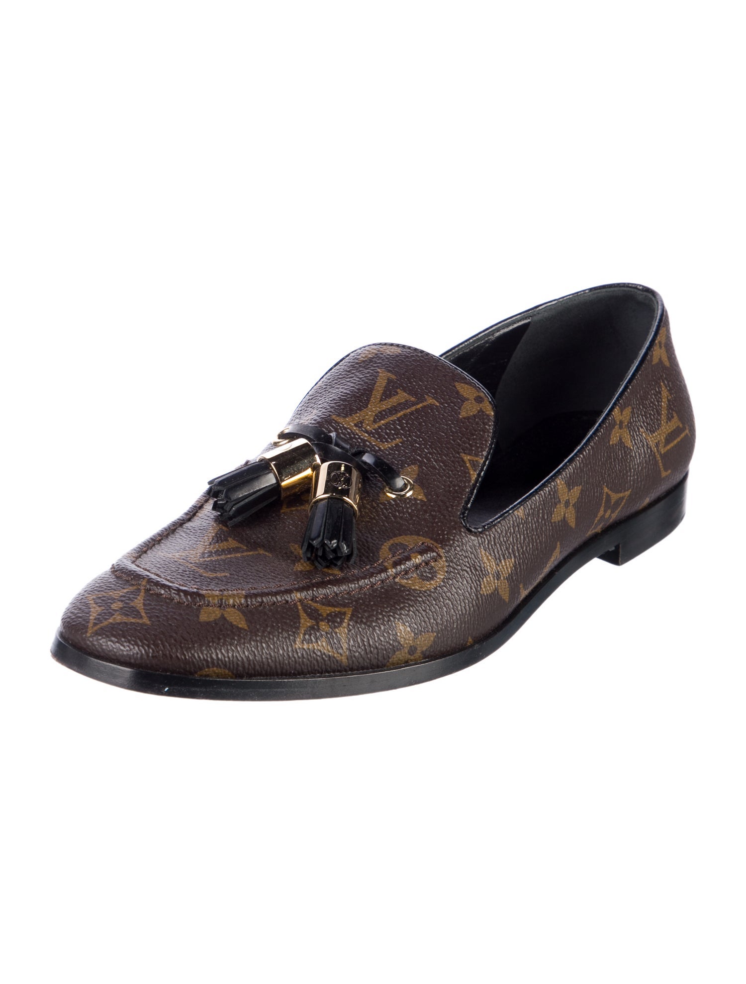Louis Vuitton LV Monogram Tassel Accents Mules