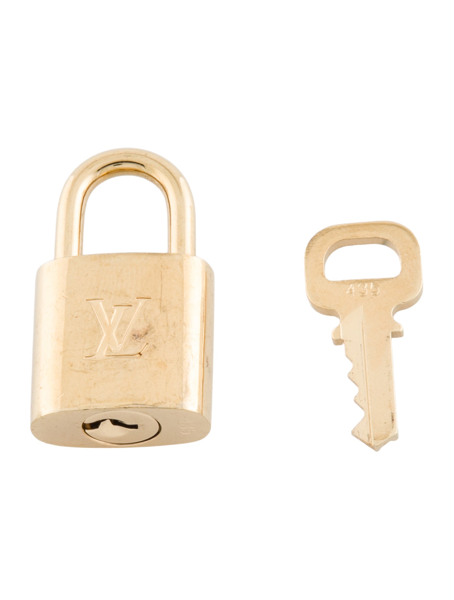 Louis Vuitton Brass Lock & Key Set