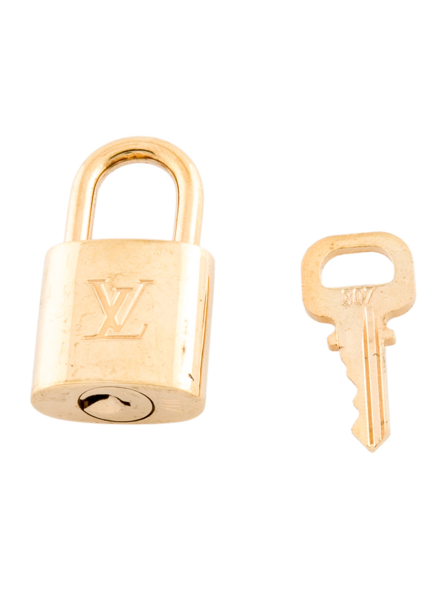 Louis Vuitton Brass Lock & Key Set
