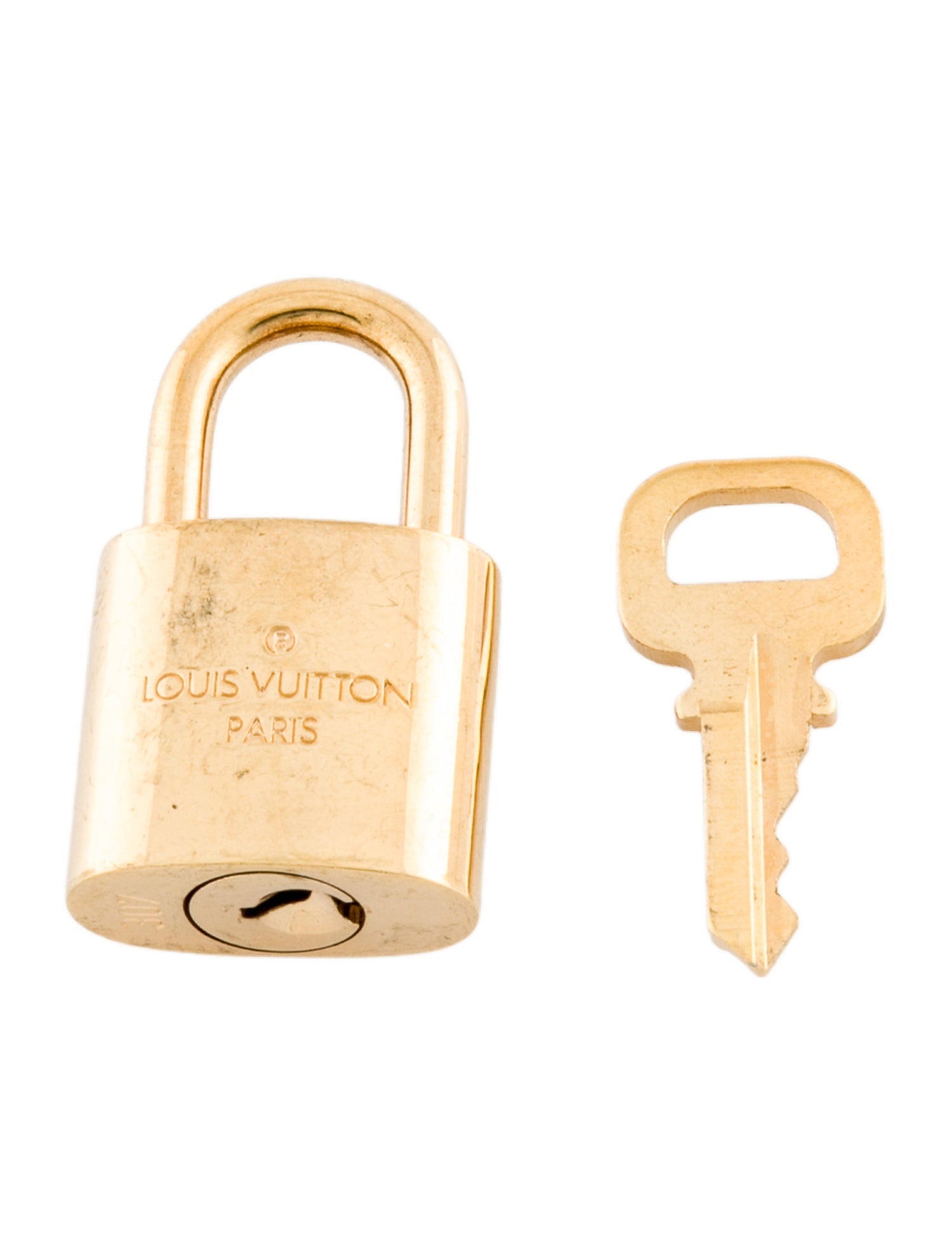 Louis Vuitton Brass Lock & Key Set
