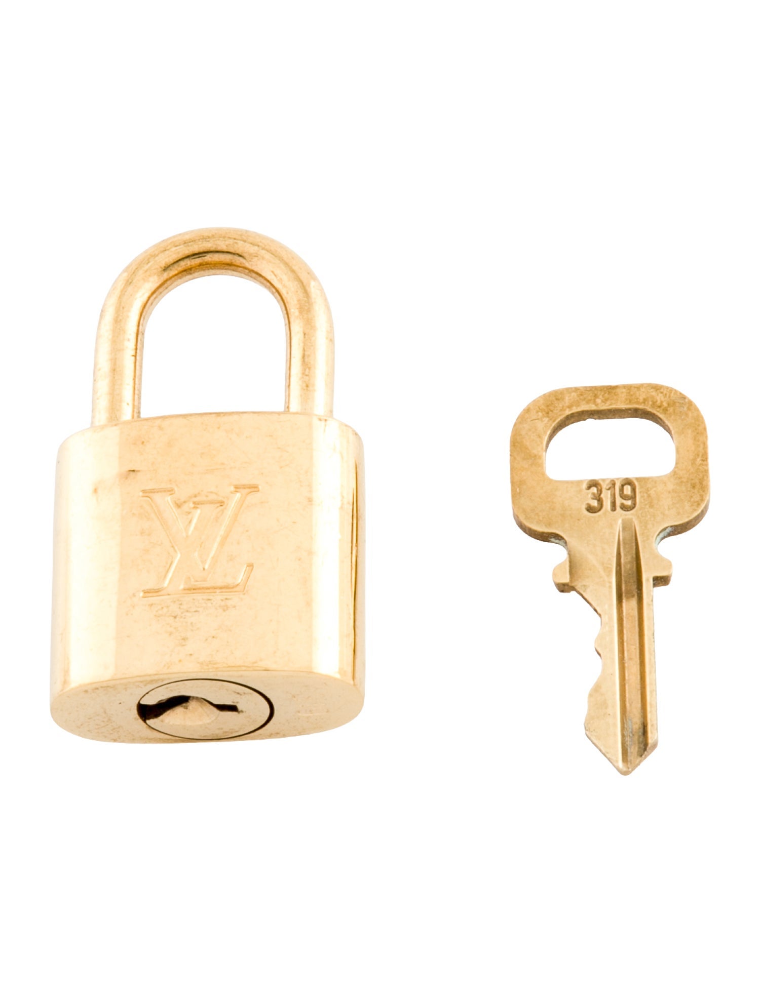 Louis Vuitton Brass Lock & Key Set