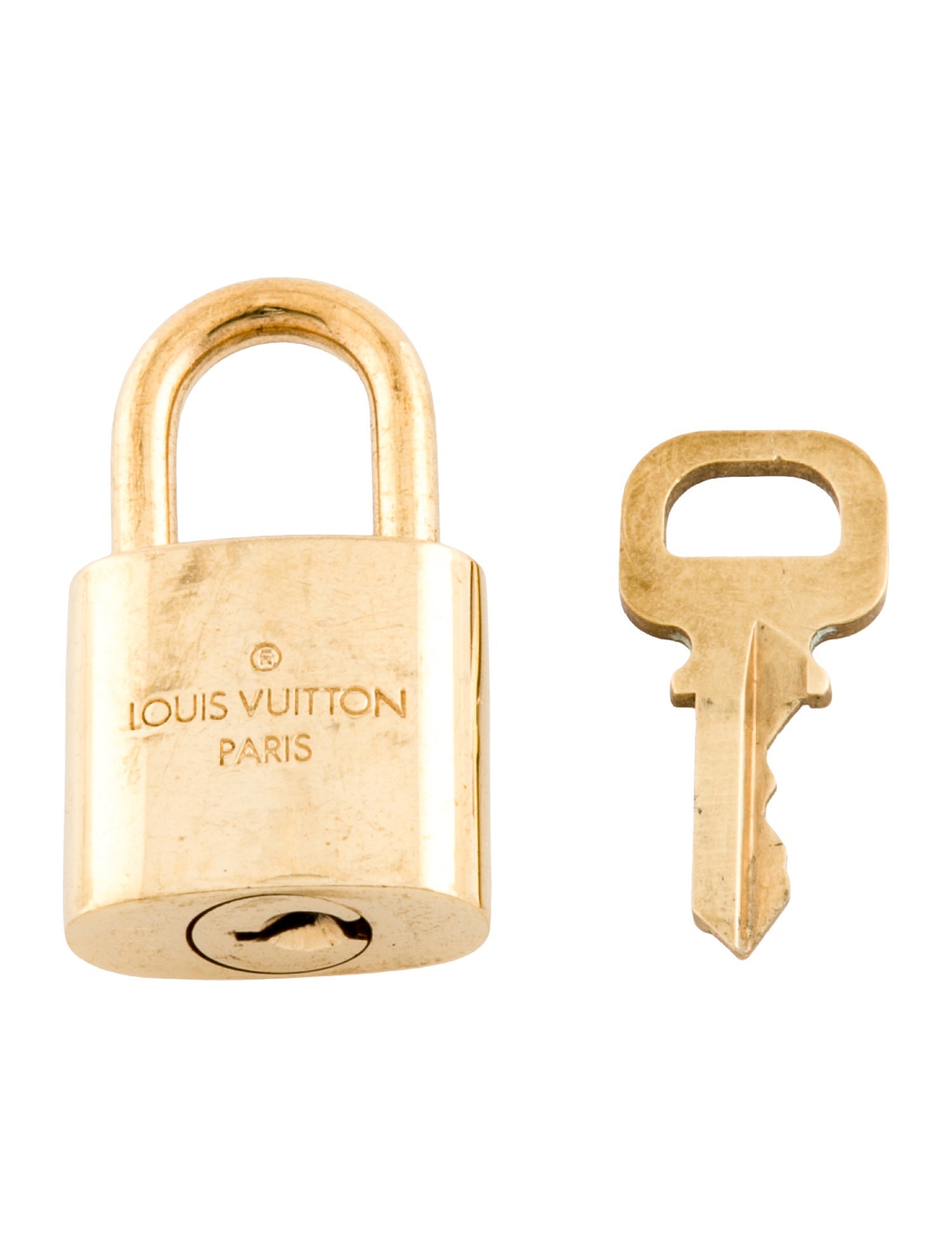 Louis Vuitton Brass Lock & Key Set