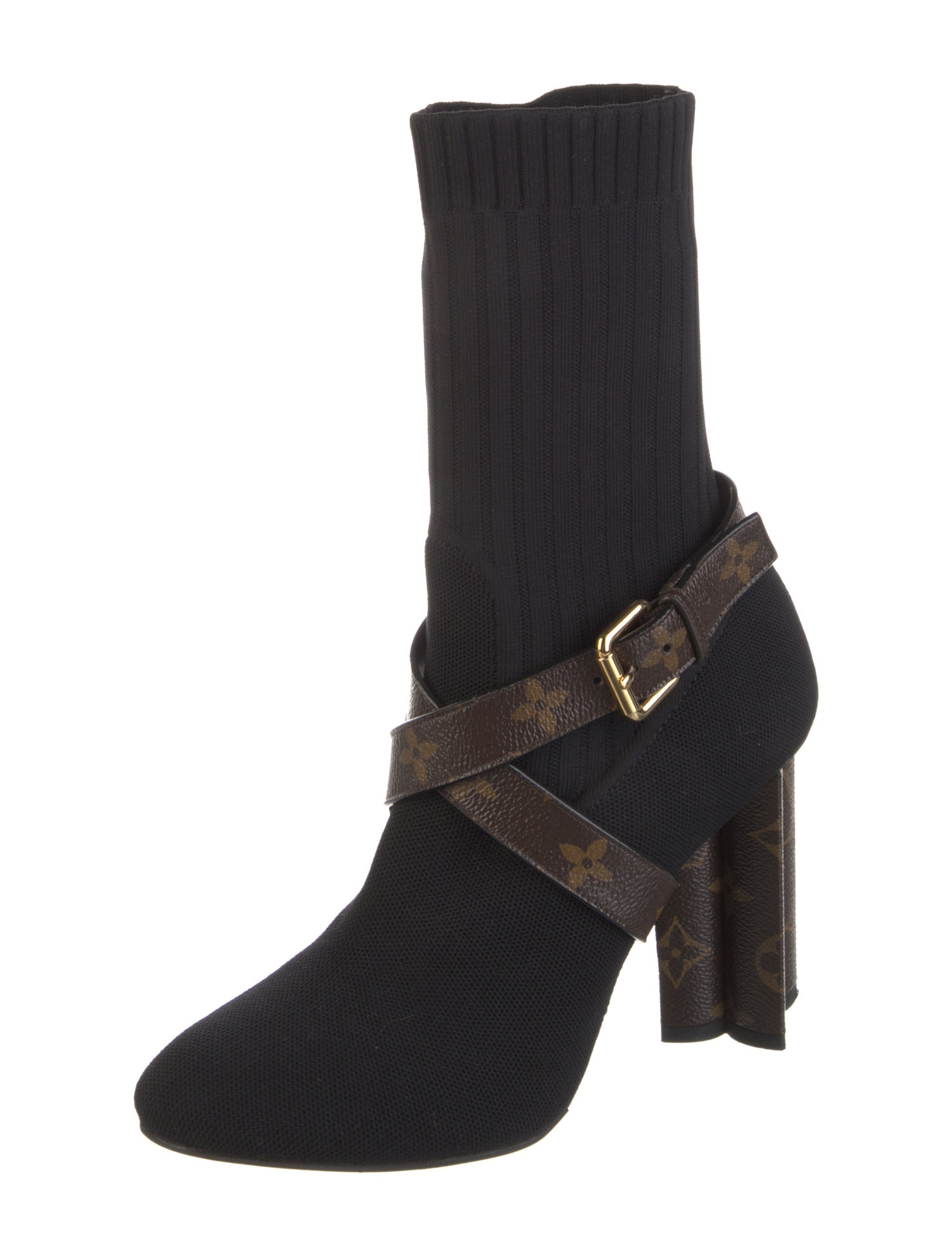 Louis Vuitton Monogram Pattern Sock Boots
