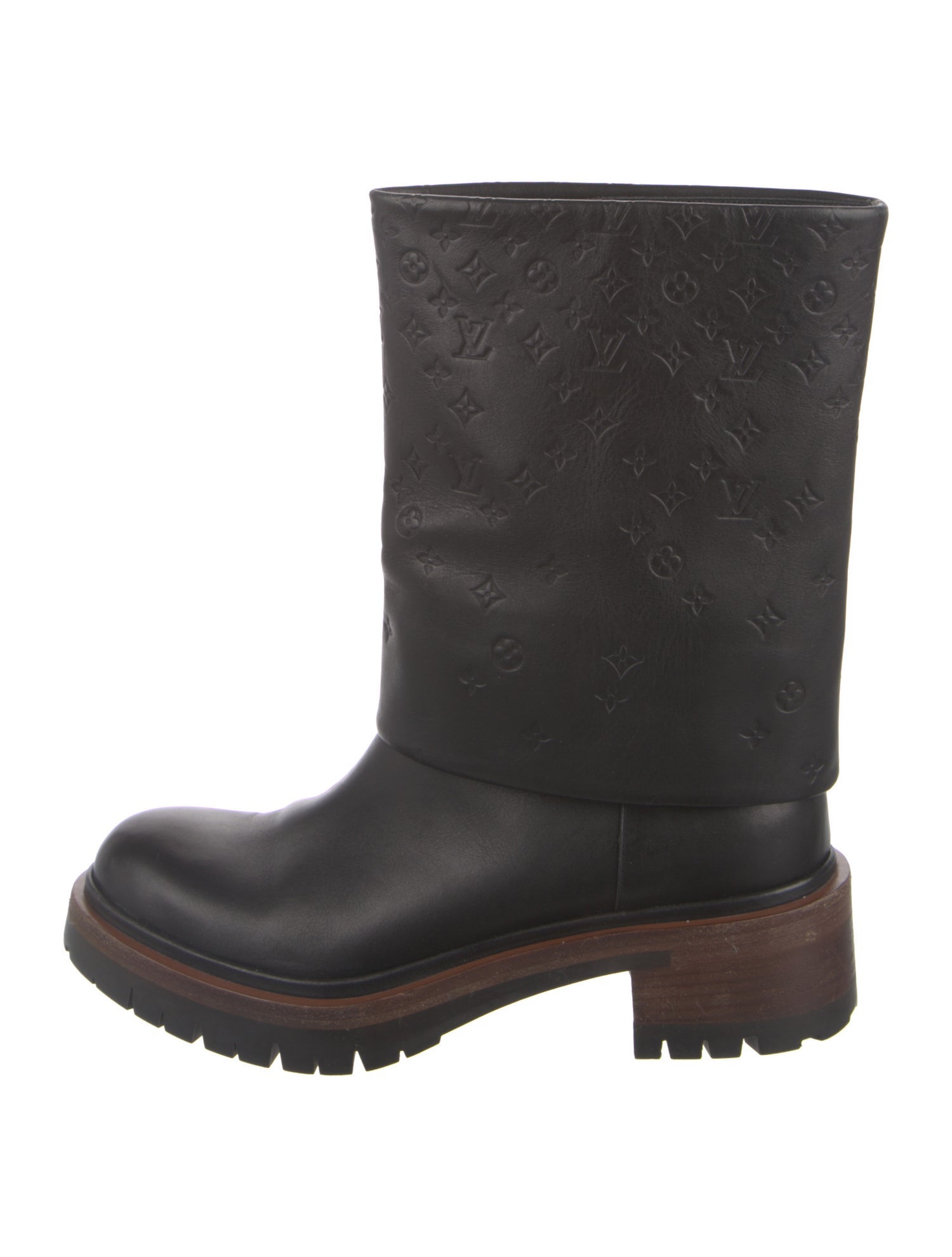 Louis Vuitton LV Monogram Leather Rain Boots