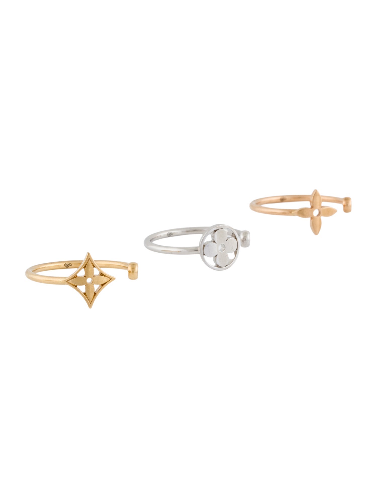 Louis Vuitton 18K Diamond Idylle Blossom Ring Set
