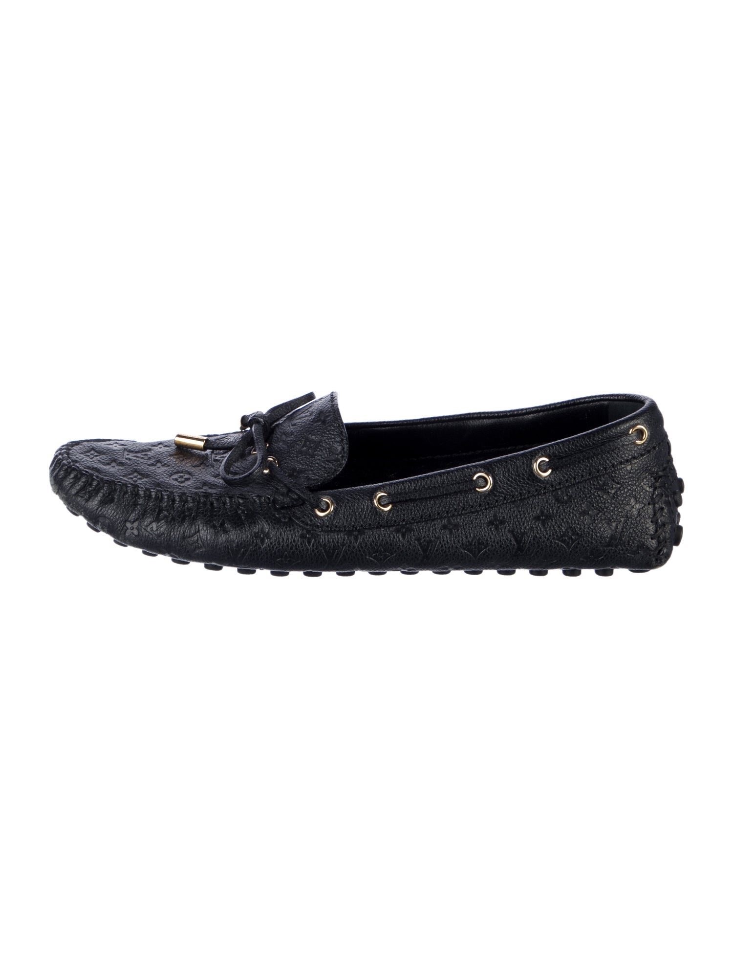 Louis Vuitton LV Monogram Leather Moccasins