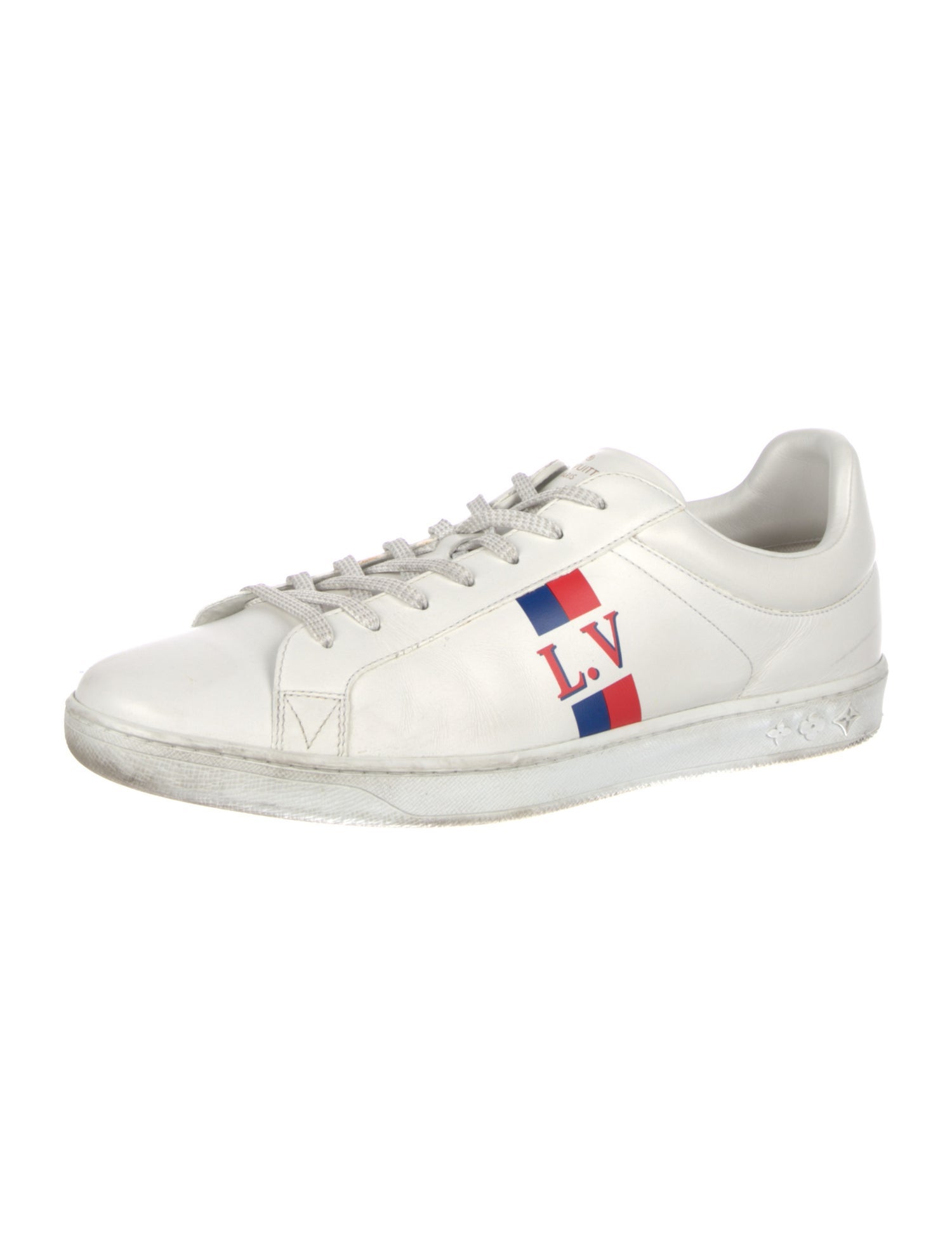 Louis Vuitton Leather Striped Sneakers