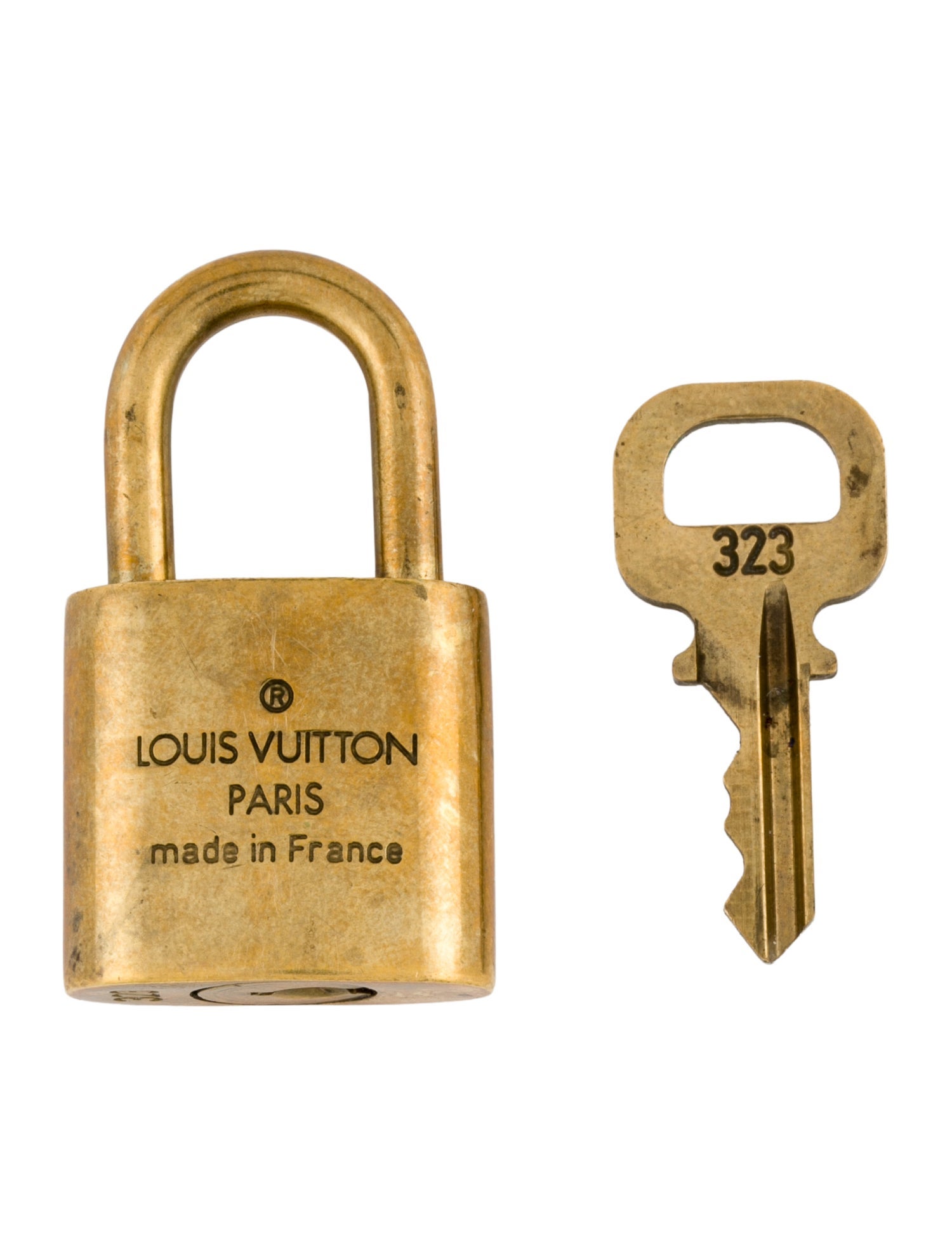 Louis Vuitton Brass Lock & Key Set