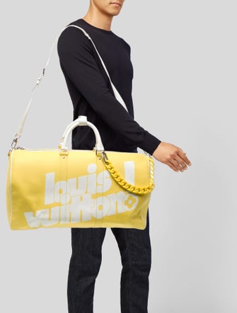 Louis Vuitton Leather Keepall Bandouliere 50