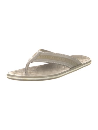 Louis Vuitton LV Monogram Leather Flip Flops