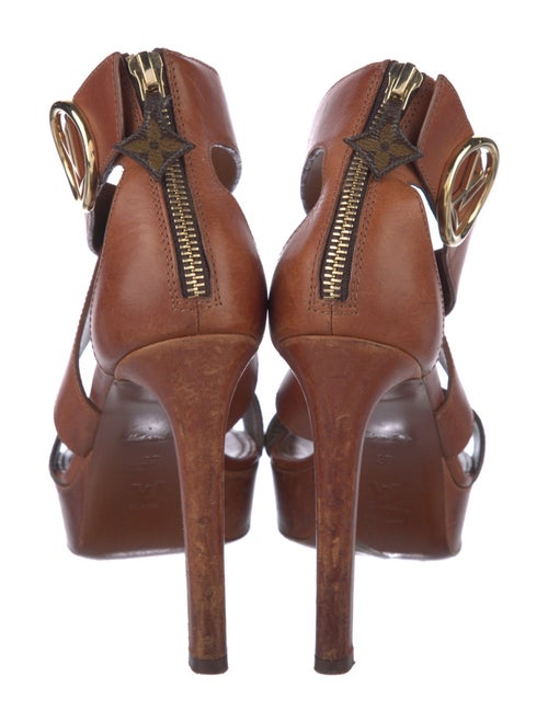 Louis Vuitton LV Monogram Leather Slingback Sandals