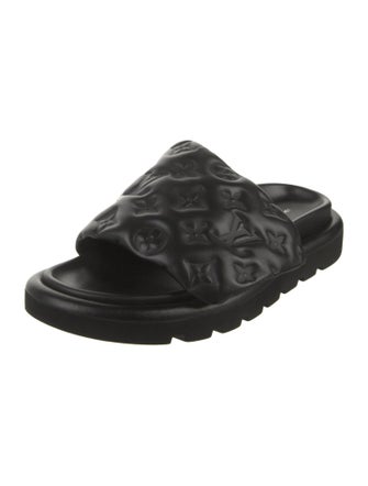 Louis Vuitton LV Monogram Leather Slides