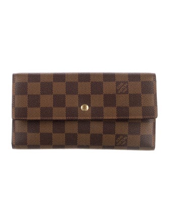 Louis Vuitton 2005 Damier Ebene Pattern Wallet