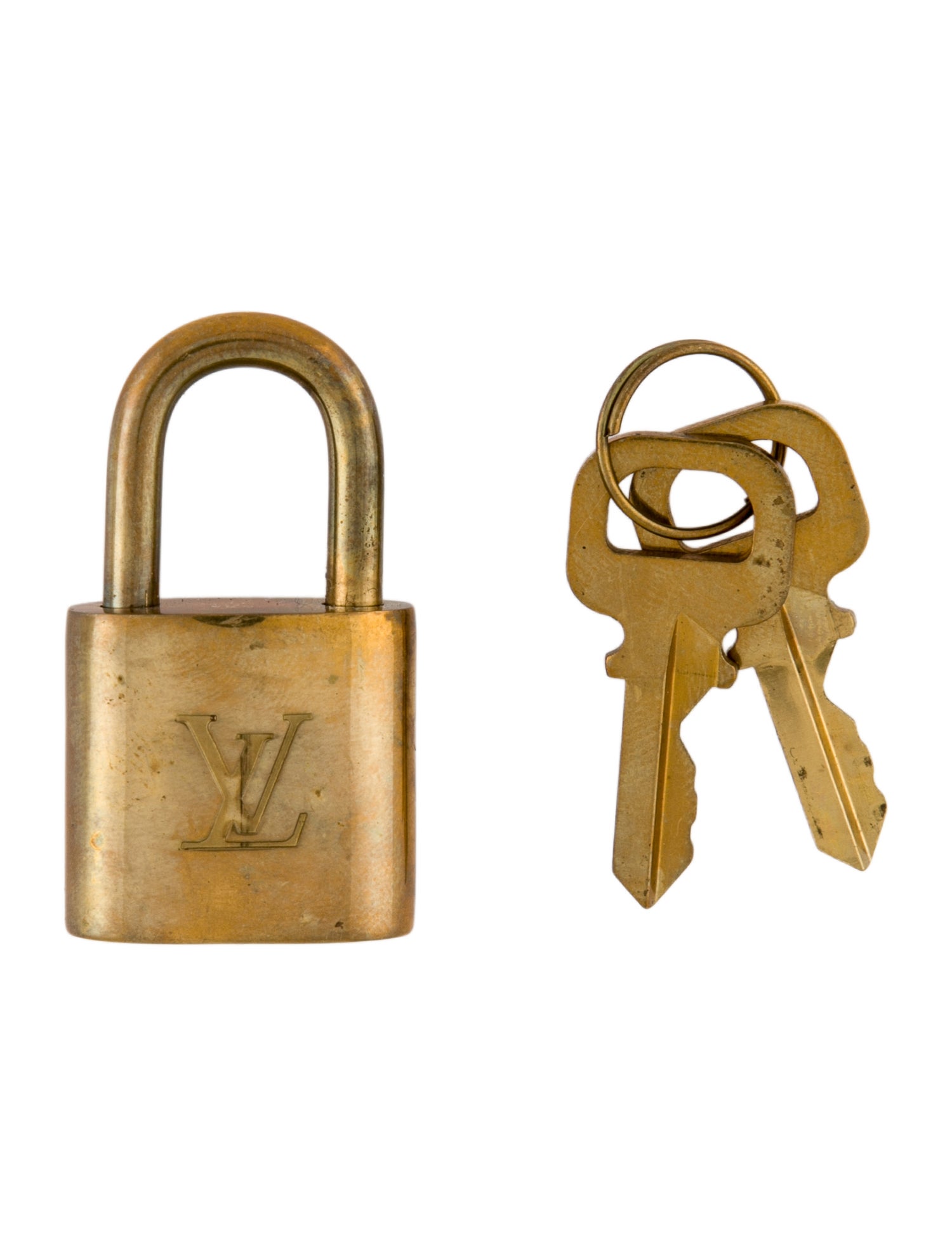 Louis Vuitton Brass Lock & Key Set