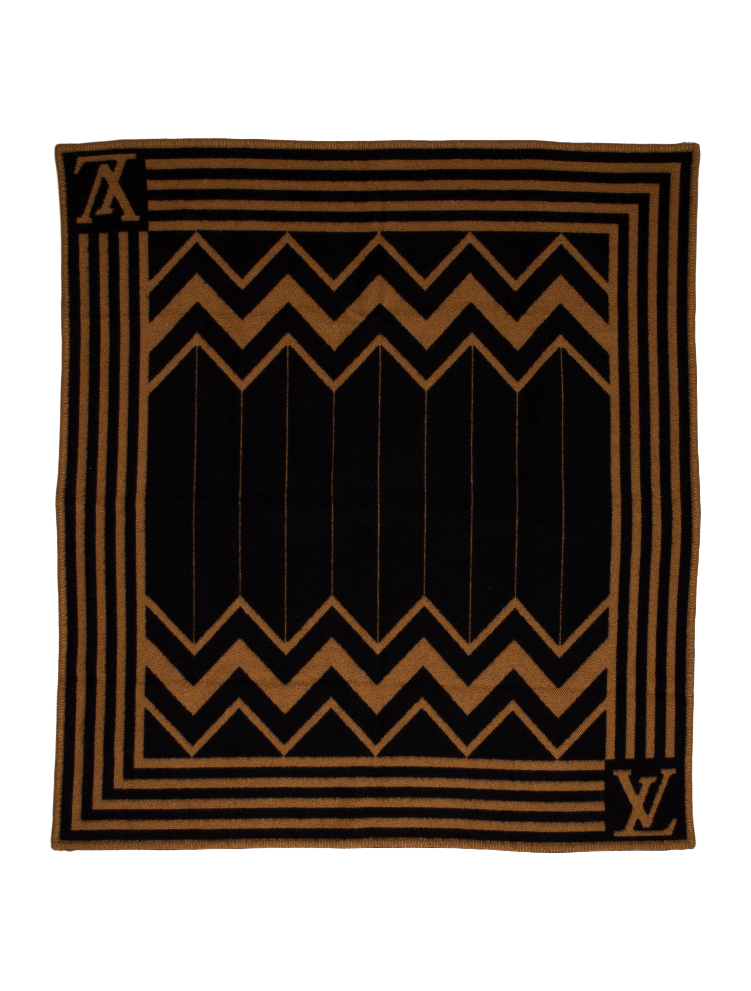 Louis Vuitton Karakoram Wool Blanket Brown Throws, Pillows & Throws