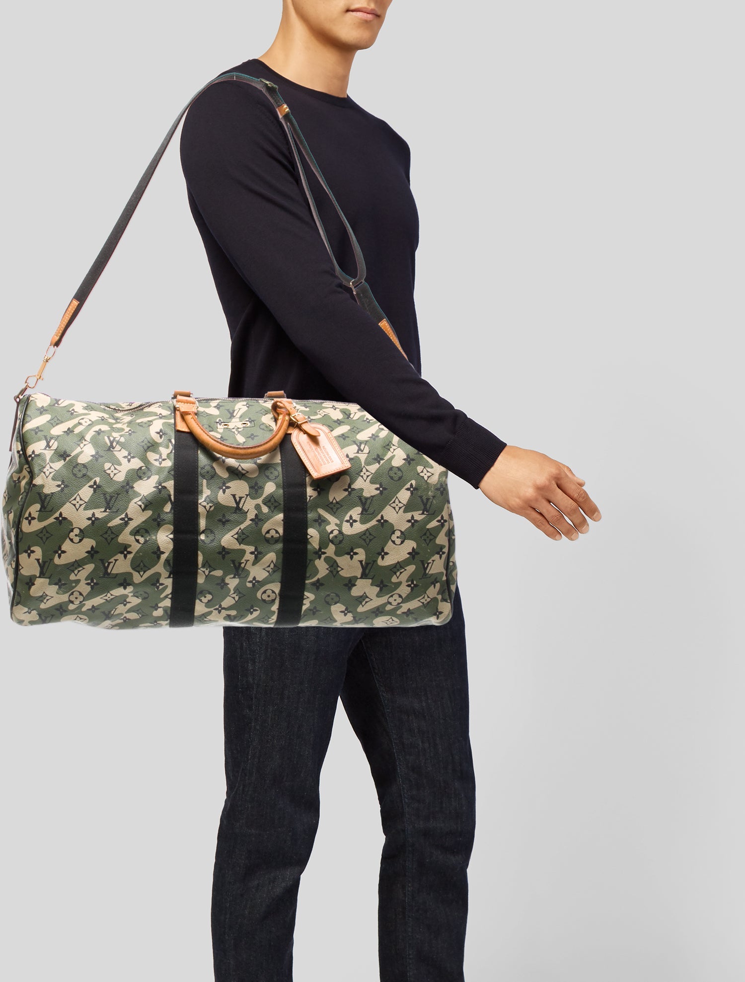 Louis Vuitton x Takashi Murakami Monogramouflage Keepall Bandouliere 55