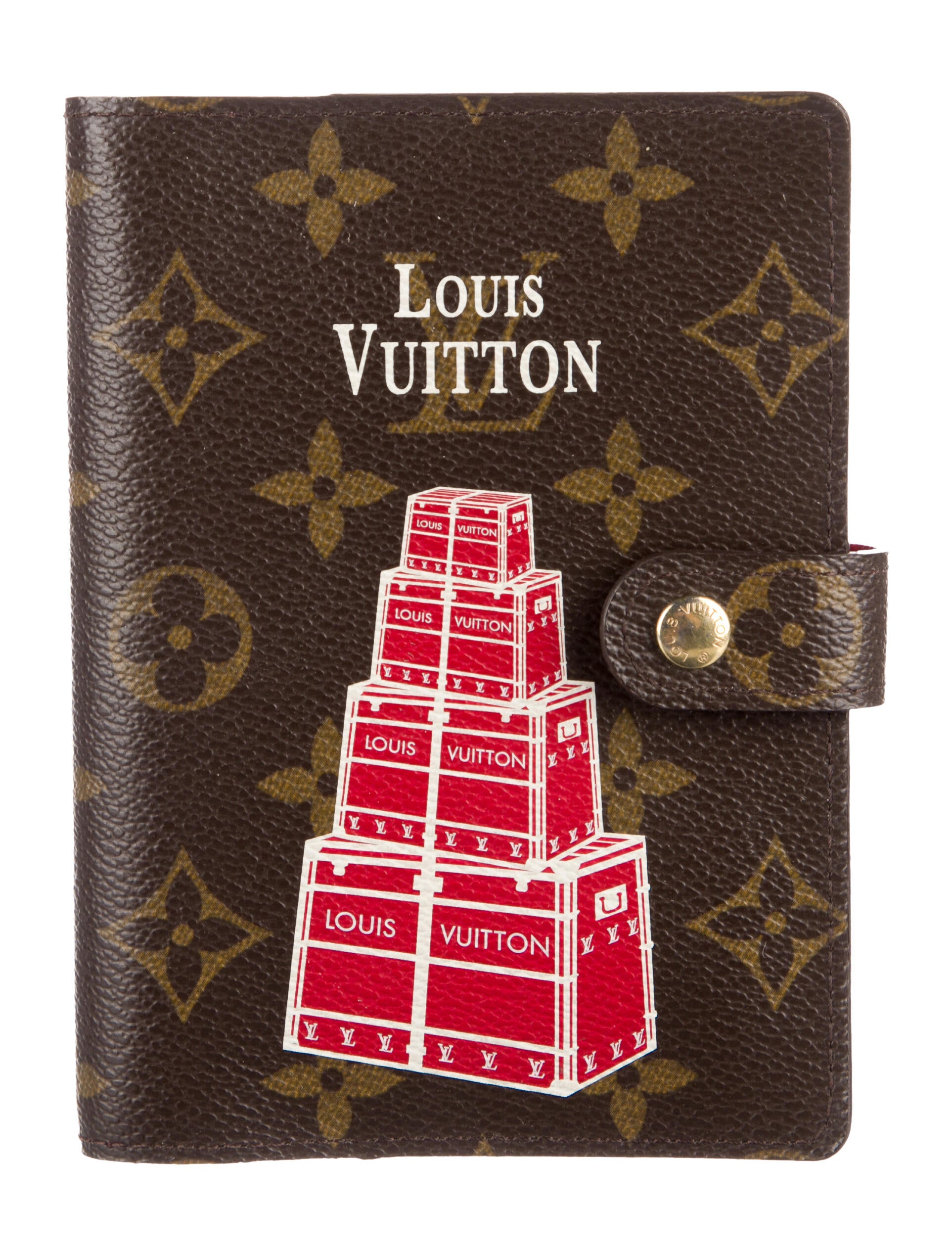 Louis Vuitton LV Trunks Monogram Small Ring Agenda Cover