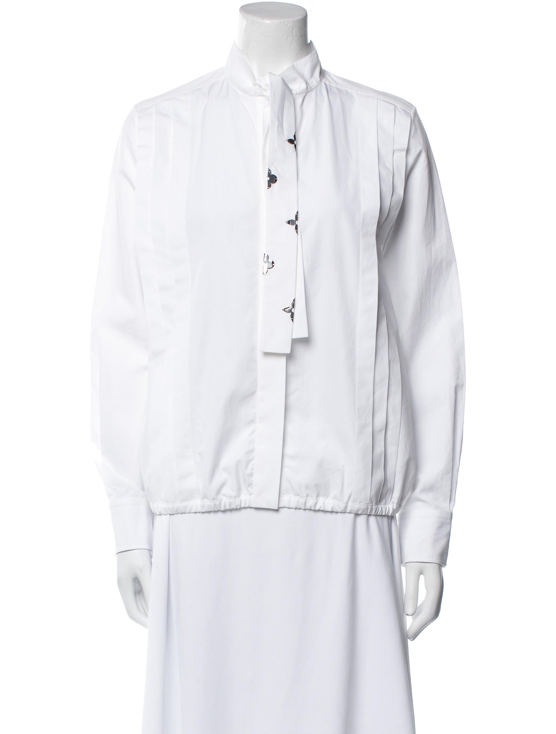 Louis Vuitton 2024 Mock Neck Button-Up Top