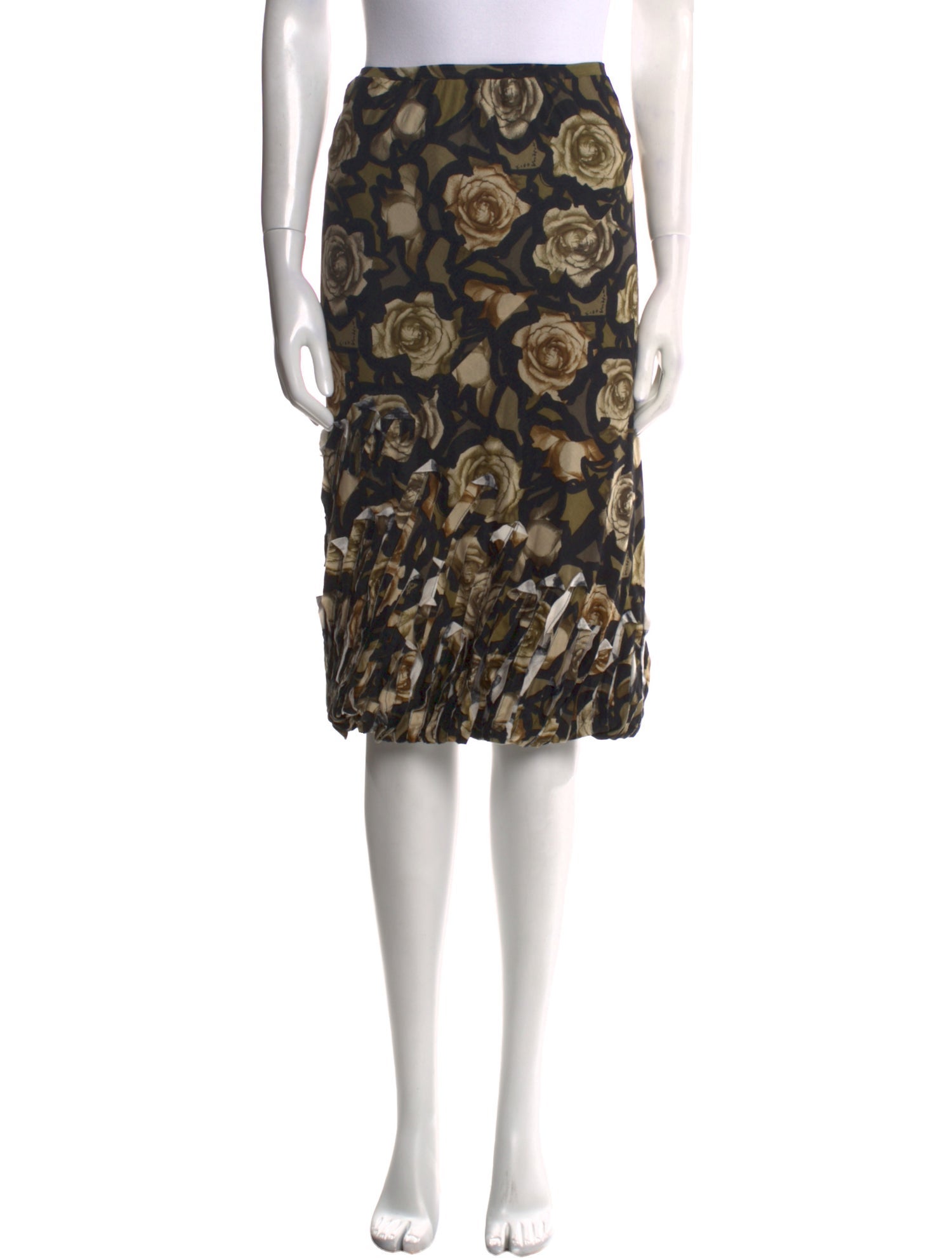 Louis Vuitton Silk Knee-Length Skirt