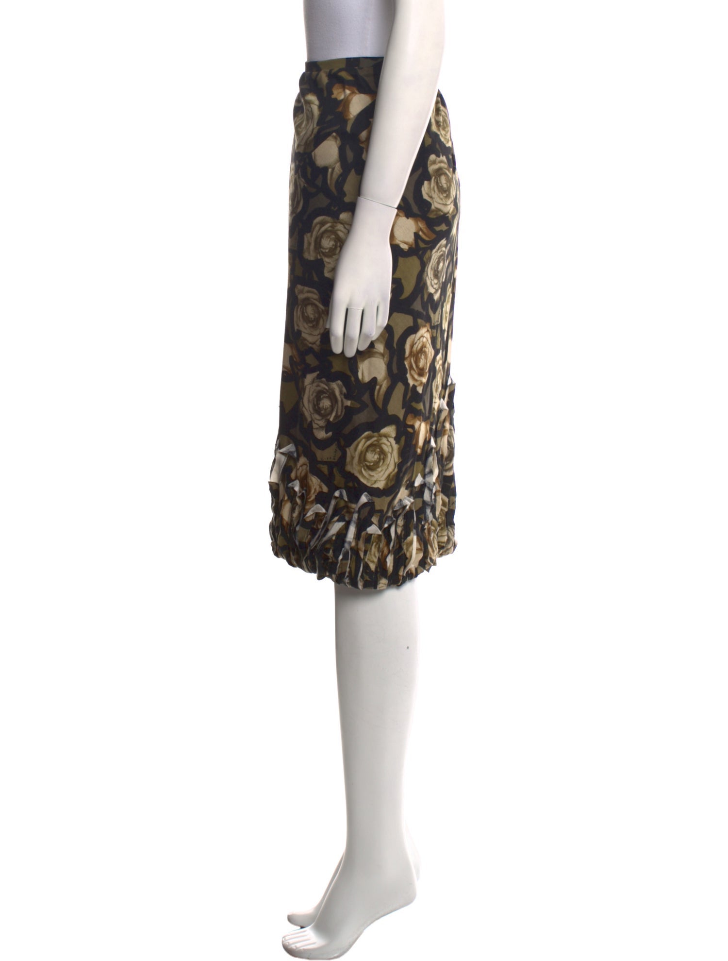 Louis Vuitton Silk Knee-Length Skirt