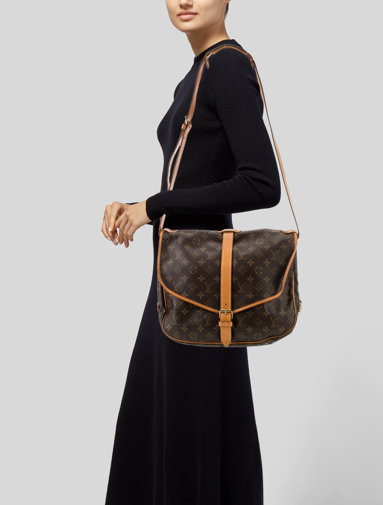 Louis Vuitton LV Monogram Saumur 35 Vintage