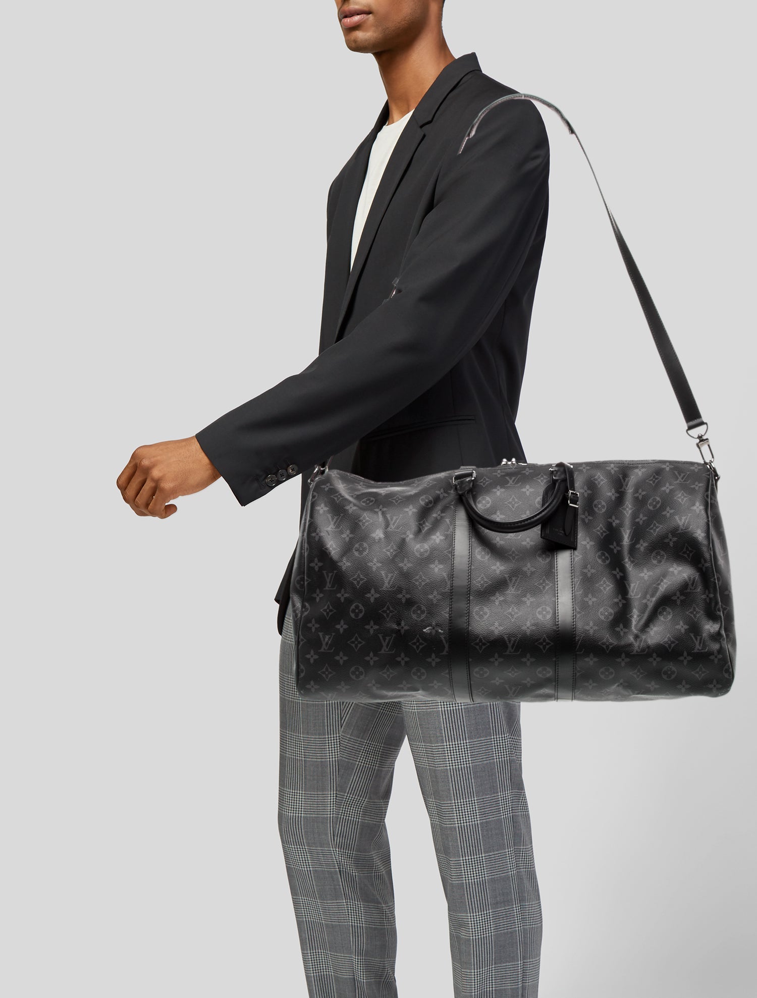 Louis Vuitton Monogram Eclipse Keepall Bandouliere 55