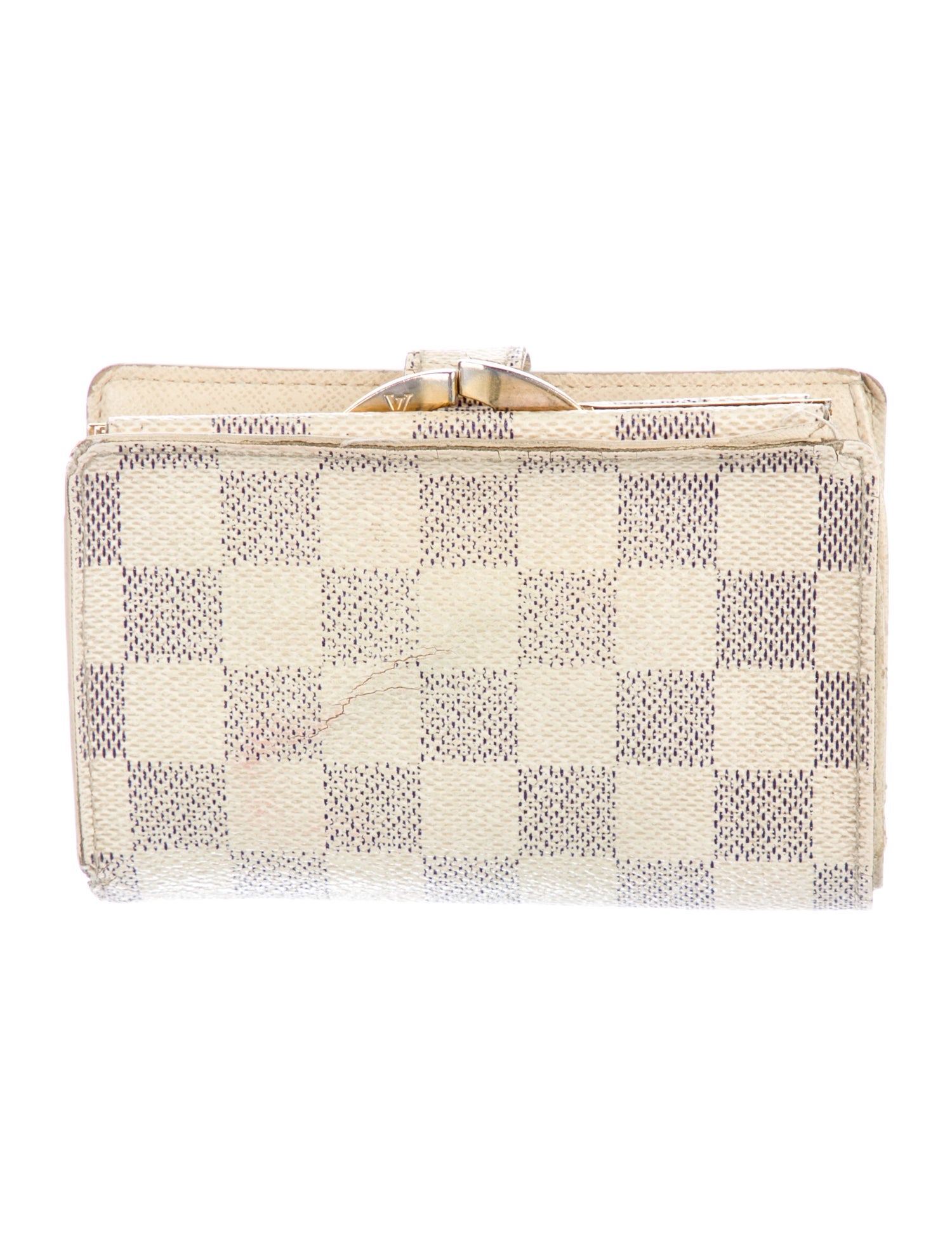 Louis Vuitton Damier Azur Pattern Coated Canvas French Purse
