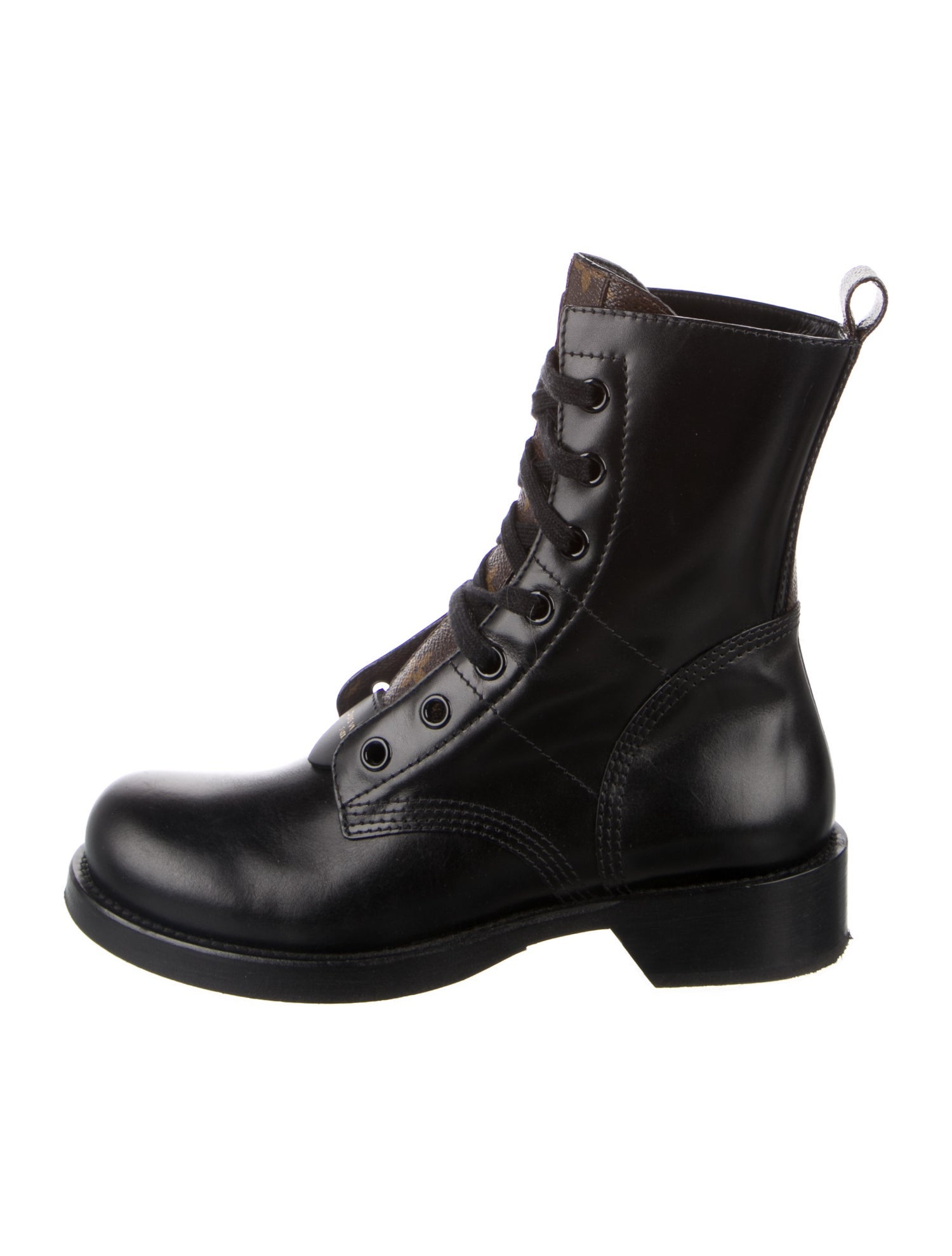 Louis Vuitton Patent Leather Combat Boots