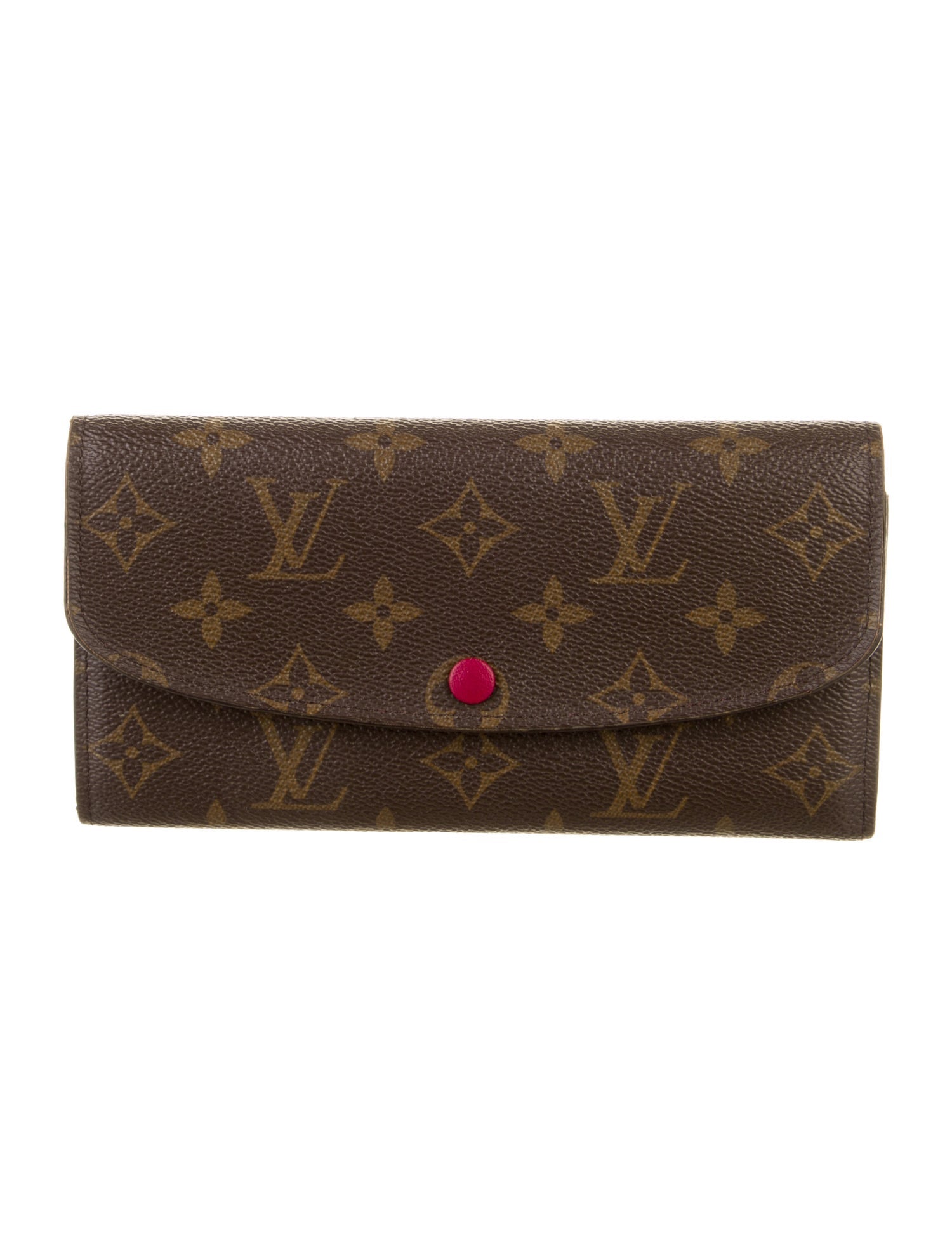 Louis Vuitton LV Monogram Coated Canvas Emilie Wallet