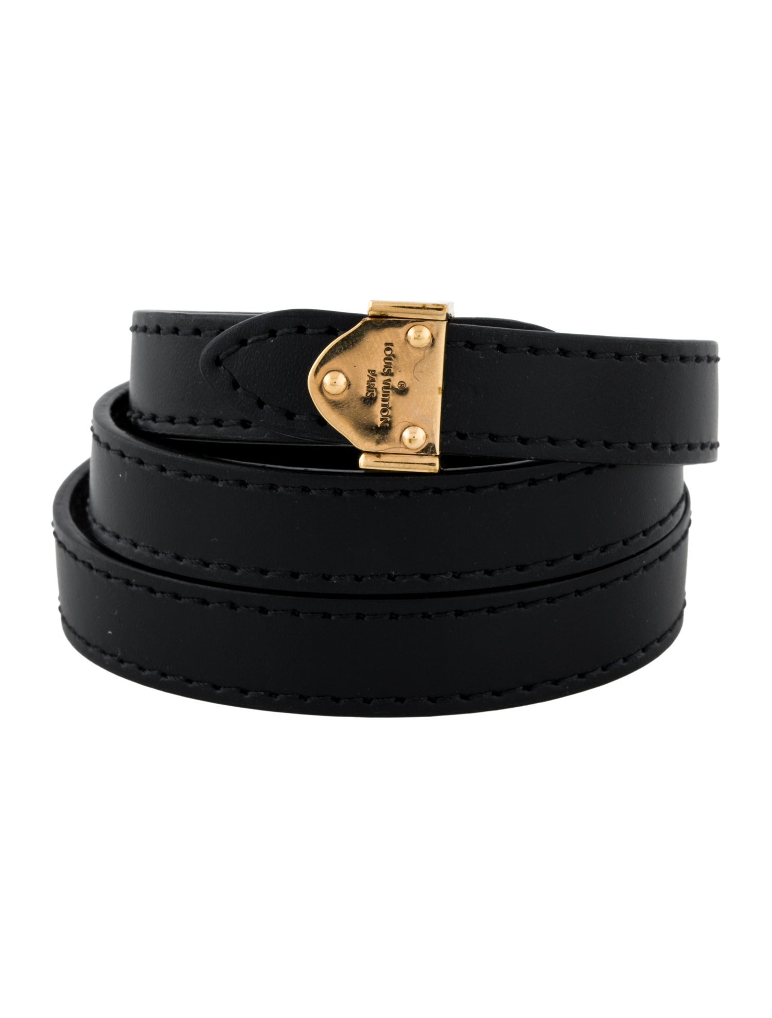 Louis Vuitton Leather Triple Wrap Bracelet