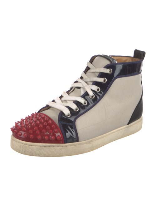 Louis Vuitton Leather Colorblock Pattern Sneakers